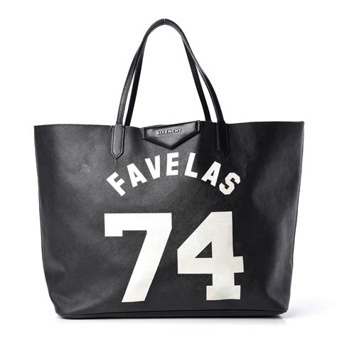 pochette givenchy favelas 74|GIVENCHY Textured Coated Canvas Favelas Large Antigona .